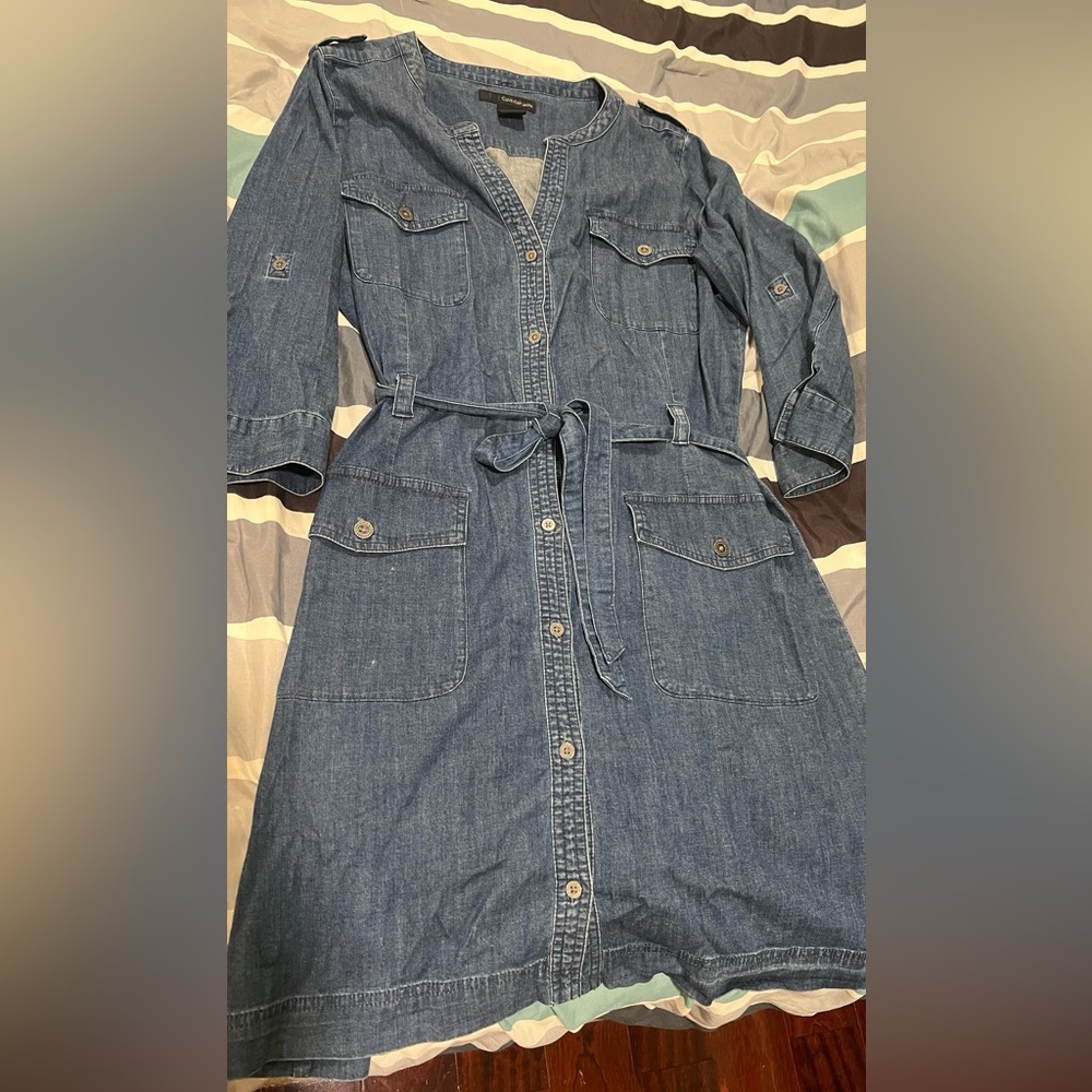 BIG SALE(3 for $50)- Calvin Klein Blue Denim Dress